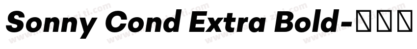 Sonny Cond Extra Bold字体转换